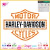 motor harley davidson cycles logo svg, mortor harley vinyl svg cricut, davidson vector svg file, moto harley logo vector cricut silhouette layered