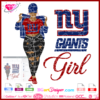 Fan girl New York Giants svg cricut silhouette, nfl football team