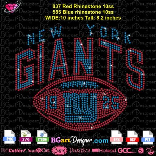 New york giants 1925 rhinestone svg cricut silhouette