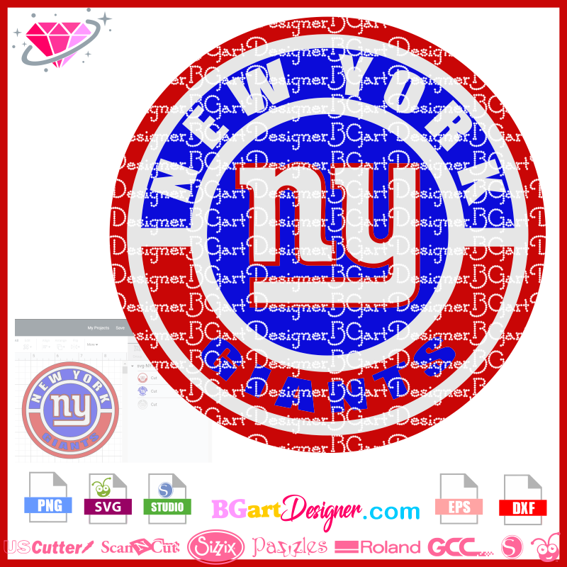 NFL Round Distressed Sign: New York Giants