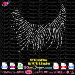 necklace neckline rhinestone template svg cricut silhouette, neckline pattern bling transfer download