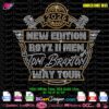 New Edition Way Tour 2026 rhinestone template layout with microphones and crystal placement guide for cutting machines