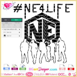 New edition logo #ne4life svg, New edition artist silhouette svg cricut silhouette