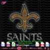 new orleans saints rhinestone svgm saints nfl logo bling svg, saints football rhinestone template svg cricut