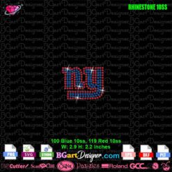 fueled by haters New York Giants rhinestone svg