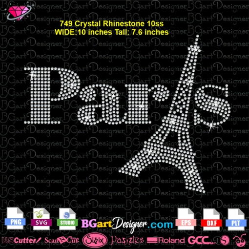 Download paris rhinestone template, Eiffel Tower bling svg, paris bling circut silhouette, paris Eiffel Tower rhinestone svg circut silhouette