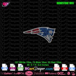 fueled by haters New England Patriots rhinestone svg