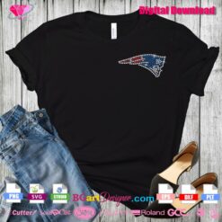 fueled by haters Patriots bling rhinestone template svg, New England Patriots small rhinestone svg cricut