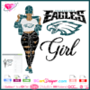 Fan girl Philadelphia Eagles svg cricut silhouette, nfl football team