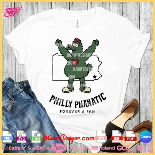 Layered Philly Phanatic Mascot SVG for Cricut, Silhouette, Sublimation and DTF Transfer Designs