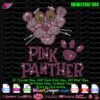 pink panther face rhinestone svg, cute pink panther face svg cricut