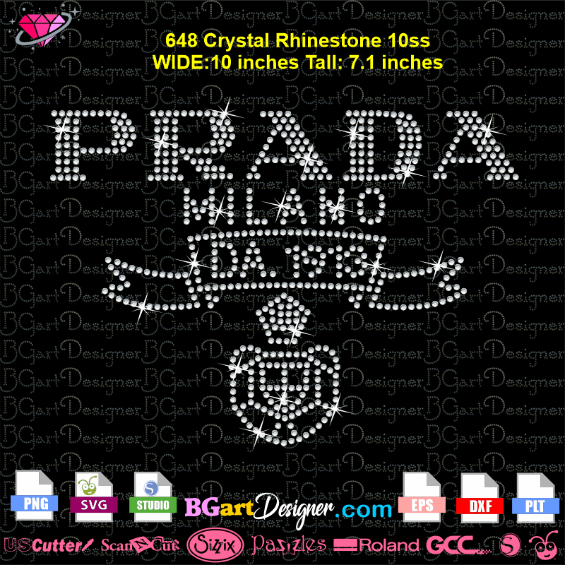 lllᐅDownload Prada Rhinestone SVG - Digital template files