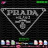 Prada triangle logo rhinestone design digital template for SS10 stones, ideal for t-shirts using Cricut or Silhouette machines