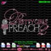 Pretty Girls Preach 2 Bling Rhinestone Design – SVG Template for Cutting Machines