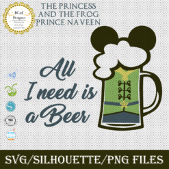 Prince Naveen beer mug, Disney Inspired Beer Mug prince, SVG, bachelorette party, quote, aladdin, li shang, flynn rider, Eric, beast, philip, the prince, Maui