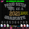 Proud sister of a graduate rhinestone svg, proud sister bling cricut, proud sister rhinestone download svg dxf file, cricut silhouette