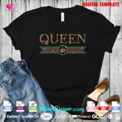 queen crown gucci logo digital rhinestone template