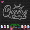queens crown rhinestone template svg cricut silhouette