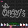 queens of destiny crown rhinestone svg cricut silhouette