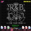 Chris Brown Usher R&B Tour Rhinestone SVG template with luxury low stone count bling design for concert shirts and oversized tees