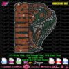 Florida a&m rattlers logo rhinestone desgn template svg plt