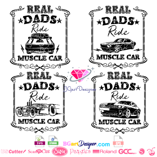 Lllá…reals Dads Ride Muscle Car Svg Bgartdesigner The Best Cut Files