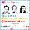 Rosa Parks Ruby Bridges Kamala Harris svg cricut silhouette, rosa sat so ruby could walk so kamala could run layered vector cut file clipart