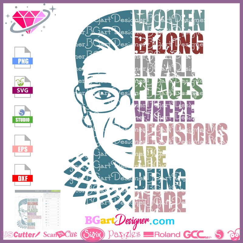Ruth Bader Ginsburg RBG Quote Thank you RBG digital download print Feminist Printable I would like to be remembered