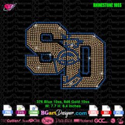 san Dimas high school big logo rhinestone svg, san dimas logo layered svg file