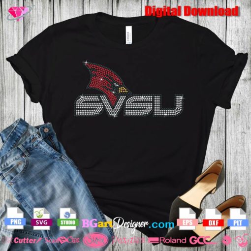 svsu logo digital bling rhinestone transfer download