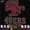 san francisco SF 49ers bling digital rhinestone template svg cricut silhouette