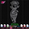 Floral skeleton hand rhinestone Svg, Hand with rose and butterfly bling template Svg, Bones finger Svg, Skeleton hand Svg, Halloween cut file, File for cricut, Eps, Png, Dxf