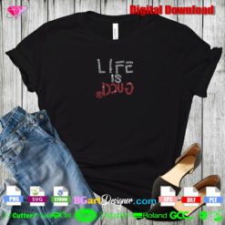 life is gucci small logo bling transfer svg template