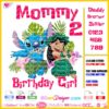Stitch and Lilo Birthday Girl svg sublimation, Stitch Birthday svg cricut silhouette download