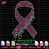 survivor pink ribbon rhinestone svg, survivor cancer rhinestone template svg cricut, pink ribbon bling design download