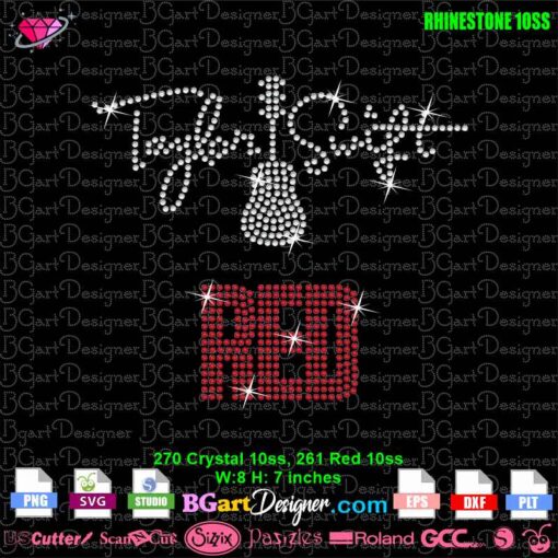 Taylor Swift guitar rhinestone svg, the eras tour bling rhinestone template, taylor swift red rhinestone bling transfer