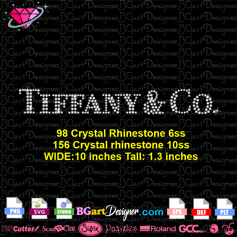 lllᐅDownload Tiffany Logo Rhinestone - bling logos cricut silhouette