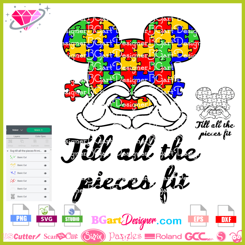 Autism Awareness puzzle pieces Baby Yoda PNG INSTANT digital download sublimation vinyl