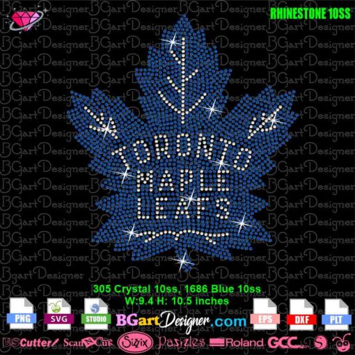 toronto maple leafs rhinestone svg