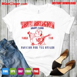Layered vector Buddha guitar design for T-shirt crafting, digital download for Cricut and Silhouette cutting machines