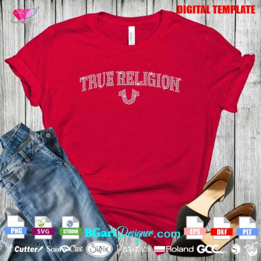 true religion bling rhinestone transfer