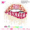 dripping lips Tuskegee football svg, cricut cut file, vector silhouette cameo, Tuskegee football logo svg