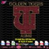Golden tigers Tuskegee alumni rhinestone svg, digital rhinestone transfer iron on template, svg cricut vector cut file, silhouette cameo