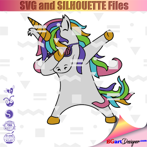 Download Lllá…dabbing Unicorn Bgartdesigner Cricut And Silhouette Designs