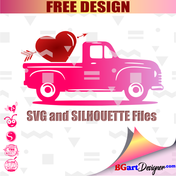Valentines truck free svg cut file - BGartdesigner: the ...