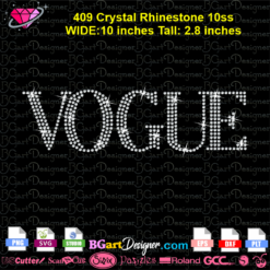 Vogue rhinestone svg cricut silhouette download