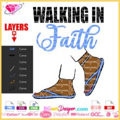walking in faith flip flop svg, walking in faith corinthians svg, bible verse Jesus heels svg