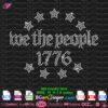 we the people 1776 rhinestone svg cricut silhouette, betsy ross flag bling svg