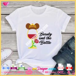 beauty and the beast layered cut file wine glass svg cricut download