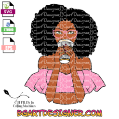 Woman drinking coffe svg, Woman with Afro hair drinking coffee svg,sipping tea svg, Afrocentric svg,afro svg, black girl svg,black woman svg, African-American svg